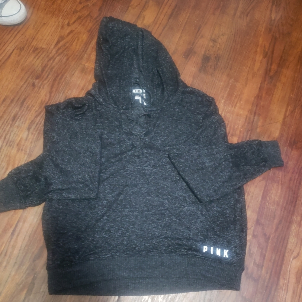 Victoria secret pink lace up hoodie